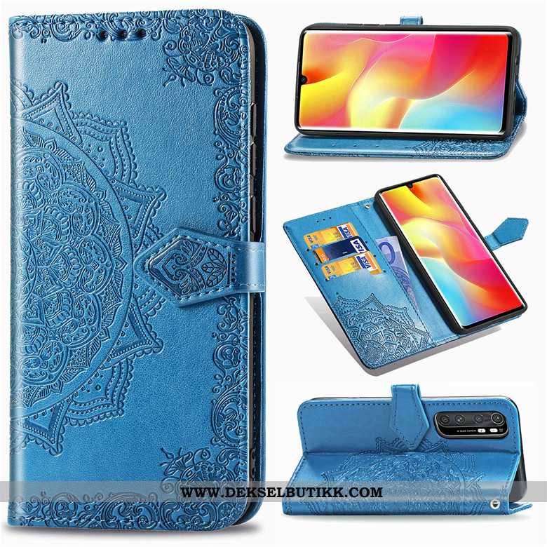 Etui Xiaomi Mi Note 10 Lite Skinndeksel Mobiltelefon Blå Liten, Deksel Xiaomi Mi Note 10 Lite Beskyt