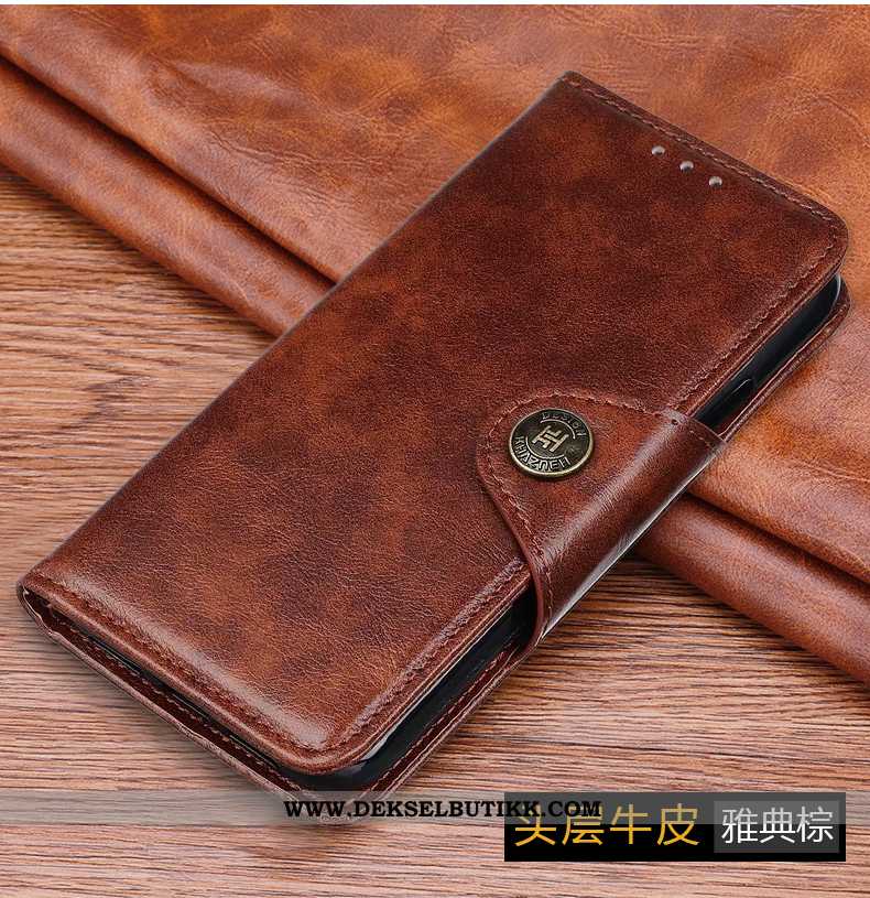 Etui Xiaomi Mi Note 10 Lite Skjermbeskytter Mobiltelefon Clamshell Deksel Brun, Xiaomi Mi Note 10 Li