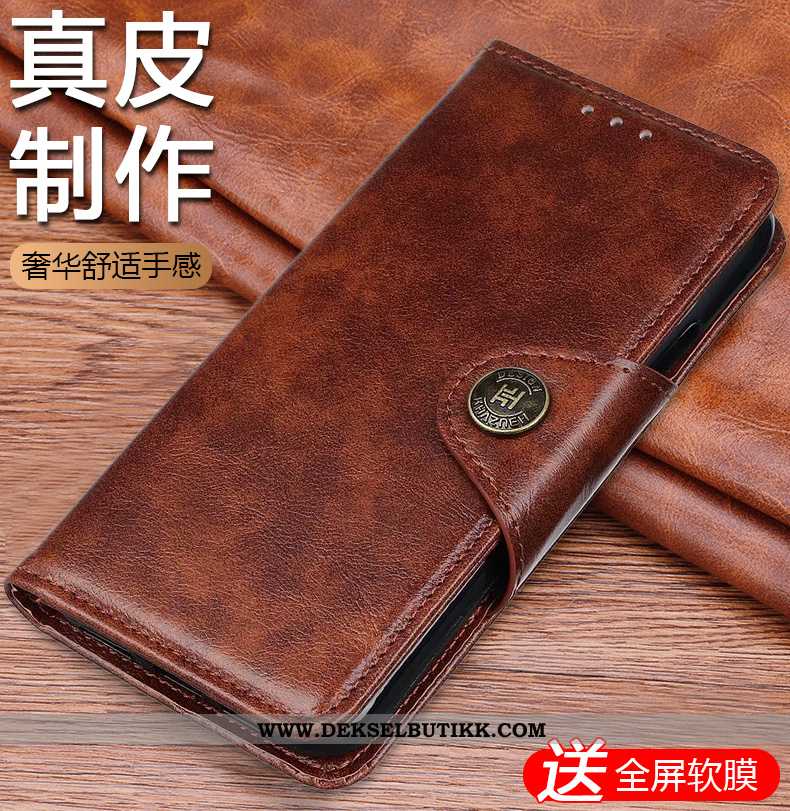 Etui Xiaomi Mi Note 10 Lite Skjermbeskytter Mobiltelefon Clamshell Deksel Brun, Xiaomi Mi Note 10 Li