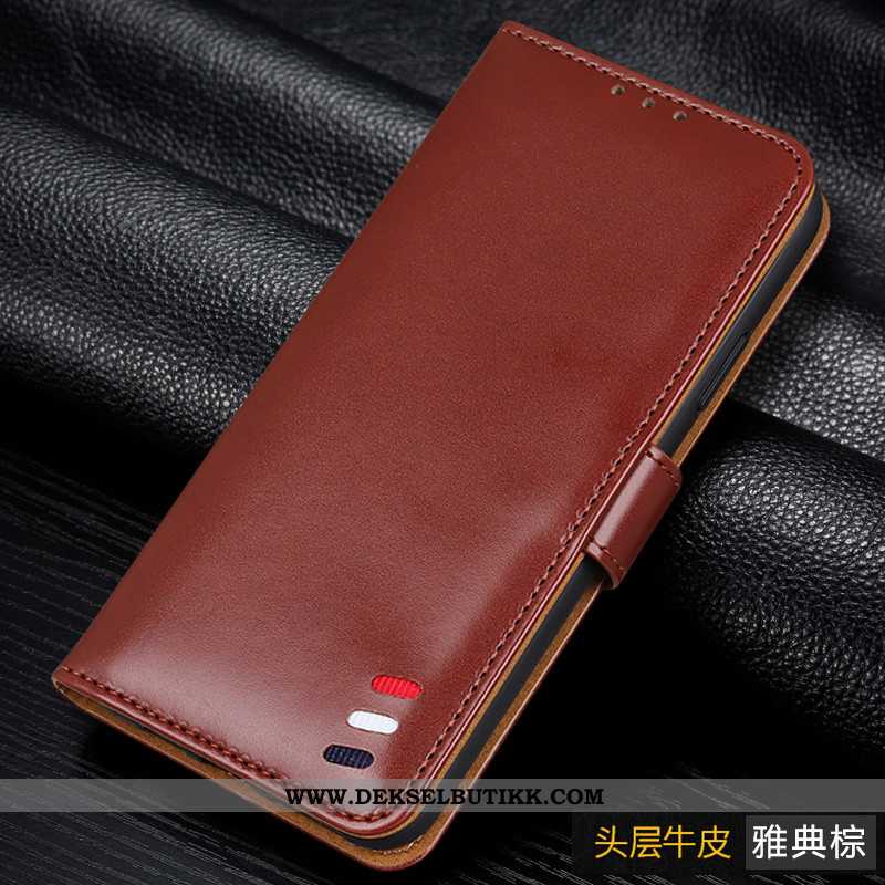 Etui Xiaomi Mi Note 10 Skinndeksel High End Folio Deksel Blå, Xiaomi Mi Note 10 Silikon Rabatt