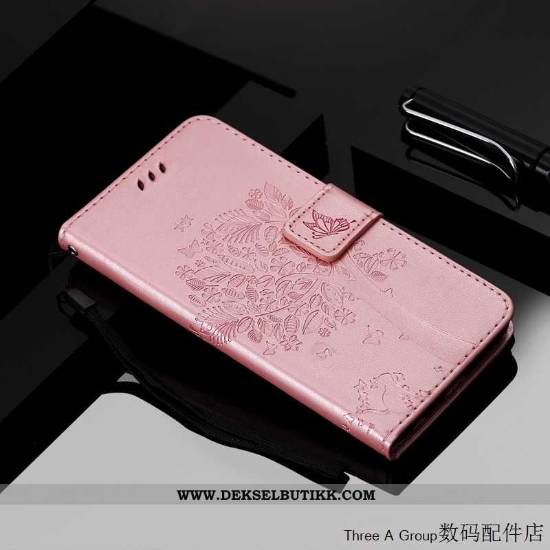 Etui Xiaomi Mi Note 10 Vakker Anti-fall Rosa Folio, Deksel Xiaomi Mi Note 10 Skinndeksel Rabatt