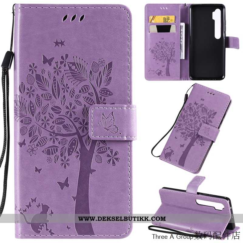 Etui Xiaomi Mi Note 10 Vakker Anti-fall Rosa Folio, Deksel Xiaomi Mi Note 10 Skinndeksel Rabatt