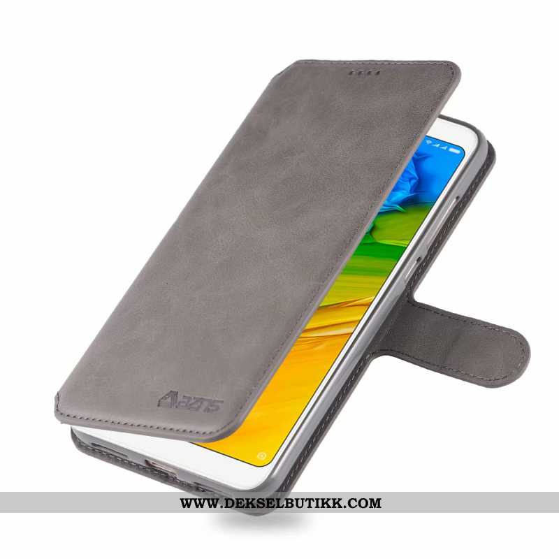 Etui Xiaomi Redmi 5 Silikon Hengende Ornamenter Clamshell Tempe~~pos Brun, Deksel Xiaomi Redmi 5 Bes