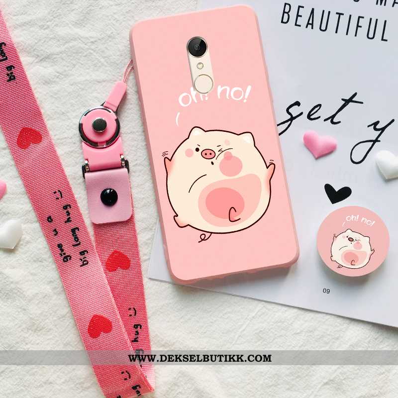 Etui Xiaomi Redmi 5 Silikon Nubuck Myke Alt Inkludert Rosa, Deksel Xiaomi Redmi 5 Beskyttelse Tilbud