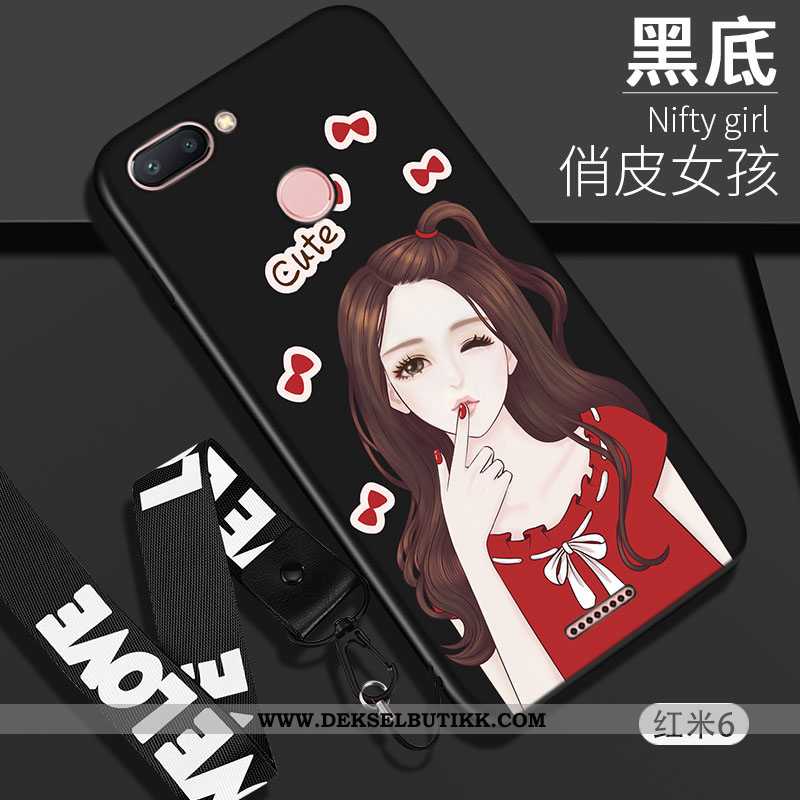 Etui Xiaomi Redmi 6 Hengende Ornamenter Deksel Rød Mote, Xiaomi Redmi 6 Cartoon Tilbud