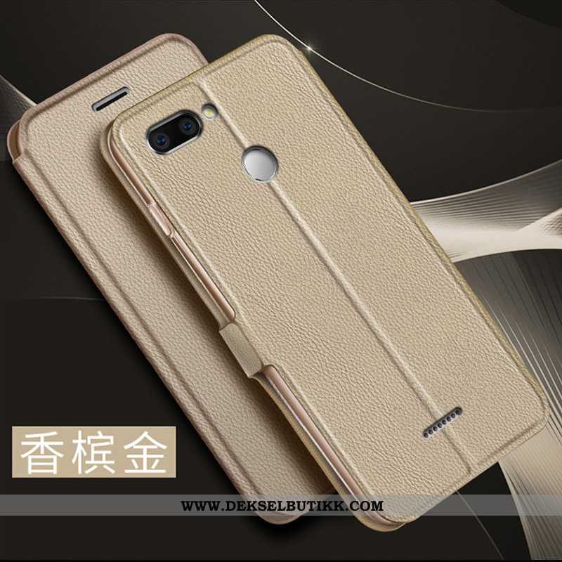 Etui Xiaomi Redmi 6 Silikon Gull Skinndeksel Folio, Deksel Xiaomi Redmi 6 Beskyttelse Salg