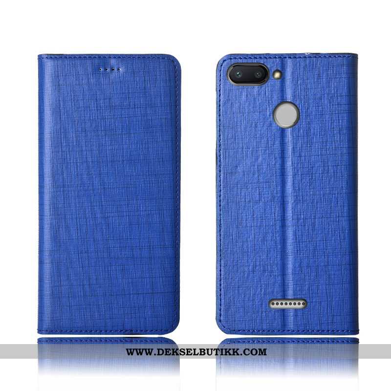 Etui Xiaomi Redmi 6 Skinndeksel Clamshell Anti-fall Rød, Deksel Xiaomi Redmi 6 Skinn Billige