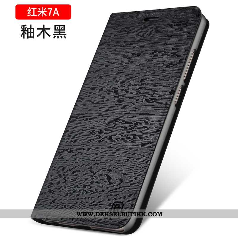 Etui Xiaomi Redmi 7a Beskyttelse Svart Folio Gull, Deksel Xiaomi Redmi 7a Skinndeksel Tilbud