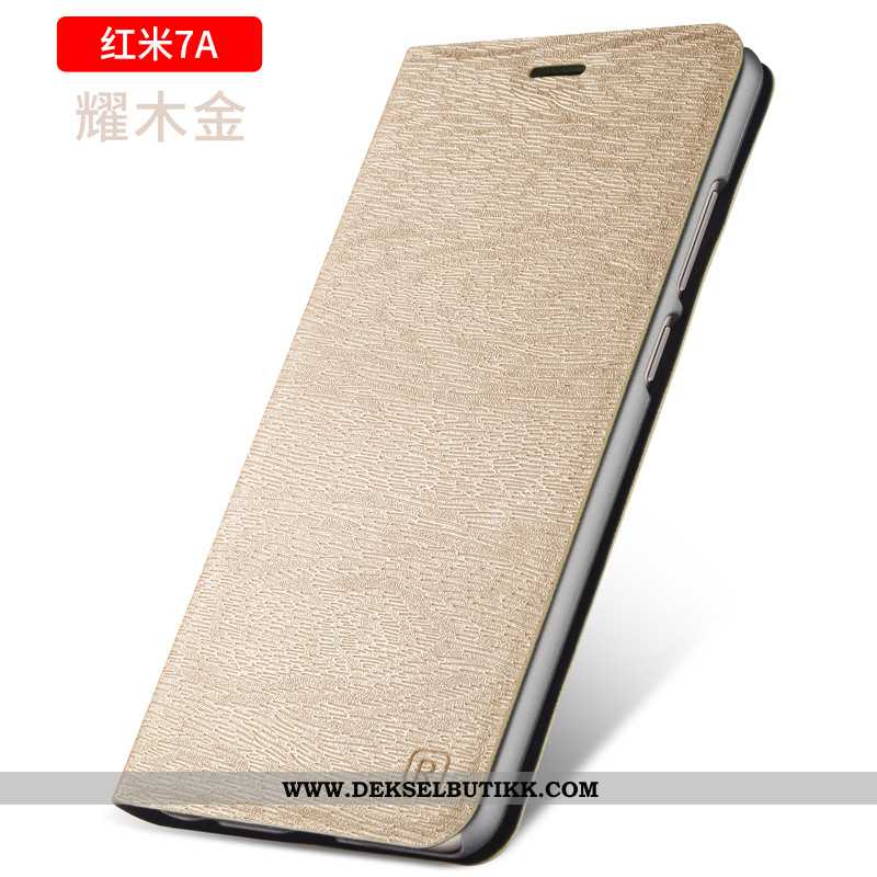 Etui Xiaomi Redmi 7a Beskyttelse Svart Folio Gull, Deksel Xiaomi Redmi 7a Skinndeksel Tilbud