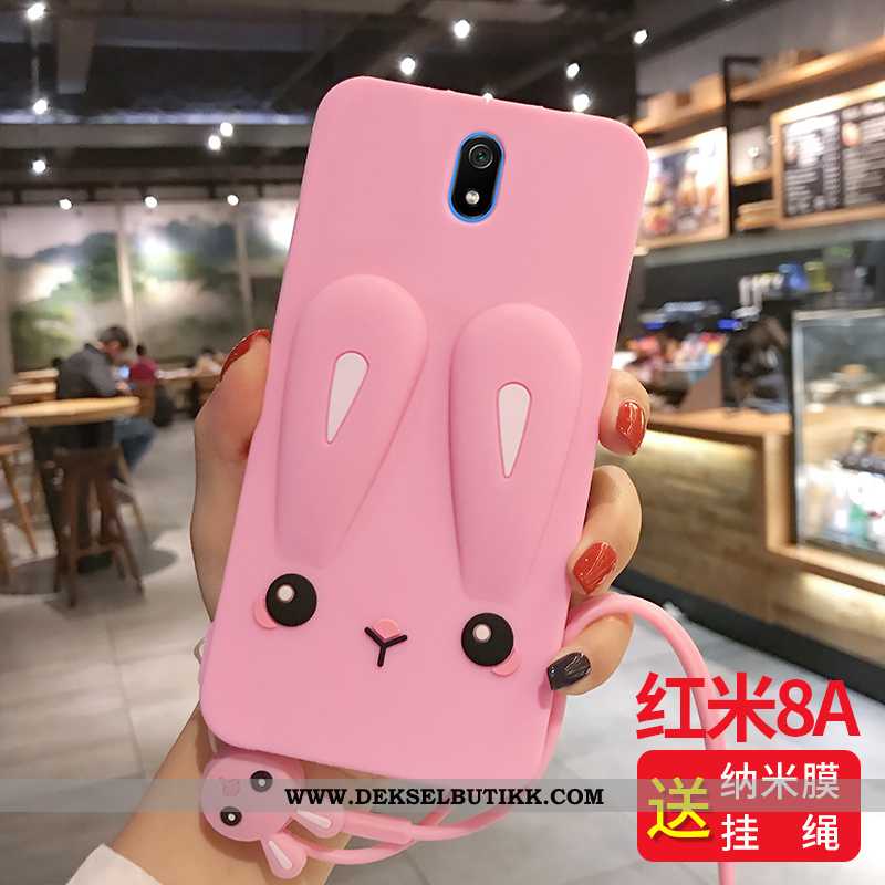 Etui Xiaomi Redmi 8a Beskyttelse Rød Rosa, Deksel Xiaomi Redmi 8a Hengende Ornamenter Tilbud