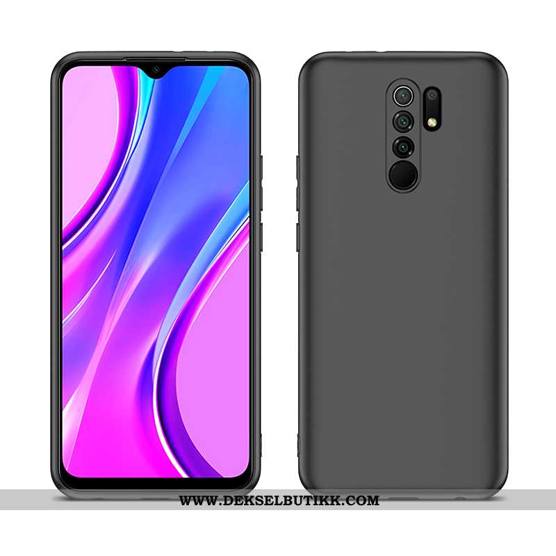 Etui Xiaomi Redmi 9 Nubuck Rød Mobiltelefon Liten Svart, Deksel Xiaomi Redmi 9 Myke Tilbud