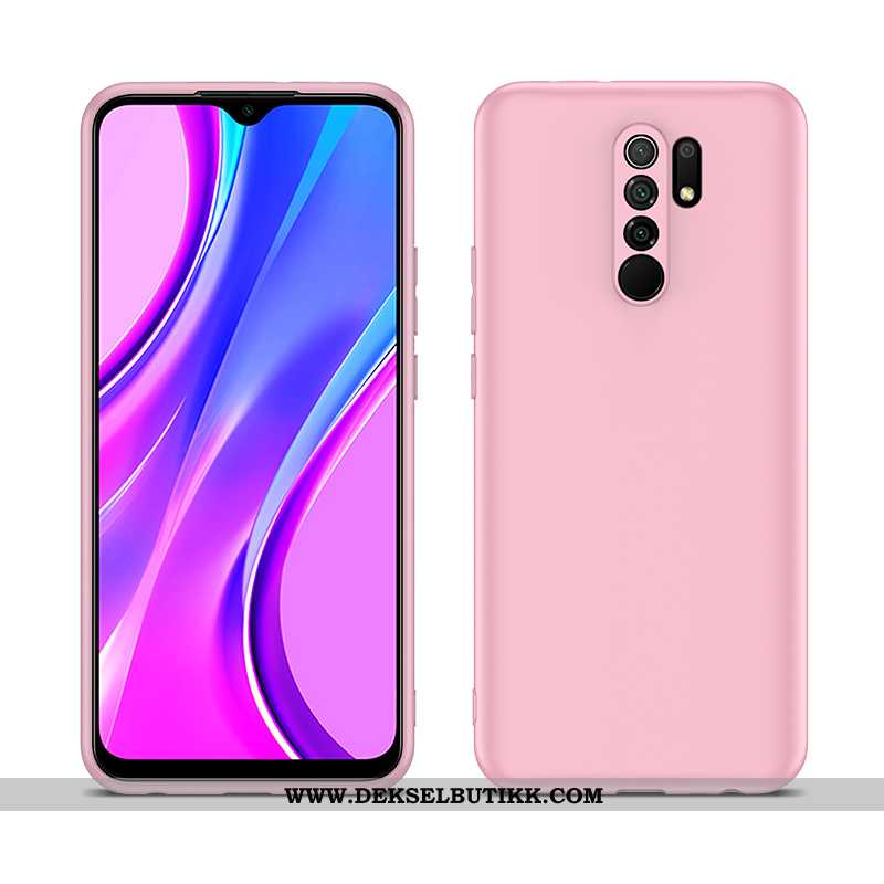 Etui Xiaomi Redmi 9 Nubuck Rød Mobiltelefon Liten Svart, Deksel Xiaomi Redmi 9 Myke Tilbud