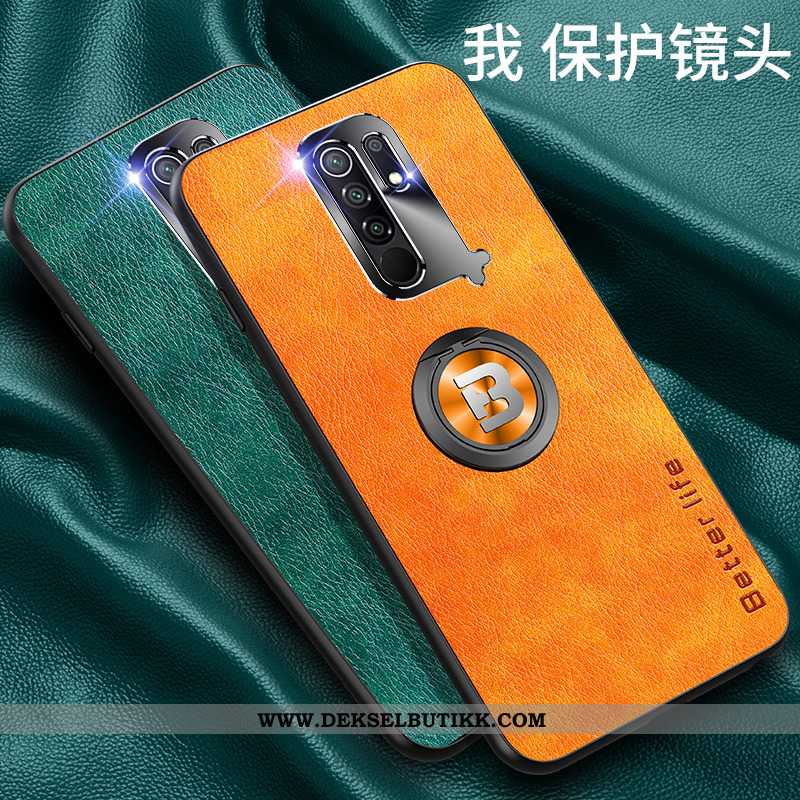 Etui Xiaomi Redmi 9 Skinndeksel Kreativ Tynne Anti-fall Oransje, Deksel Xiaomi Redmi 9 Nubuck Billig