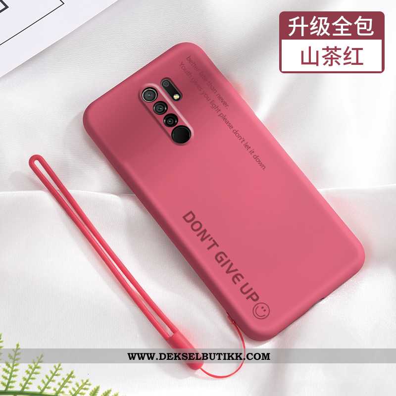 Etui Xiaomi Redmi 9 Trend Net Red Hengende Ornamenter Deksel Rød, Xiaomi Redmi 9 Ultra Tilbud