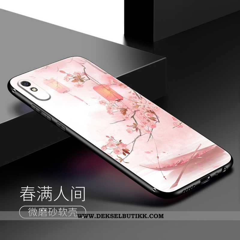 Etui Xiaomi Redmi 9a Myke Rød Kunst Enkel Rosa, Deksel Xiaomi Redmi 9a Silikon Salg