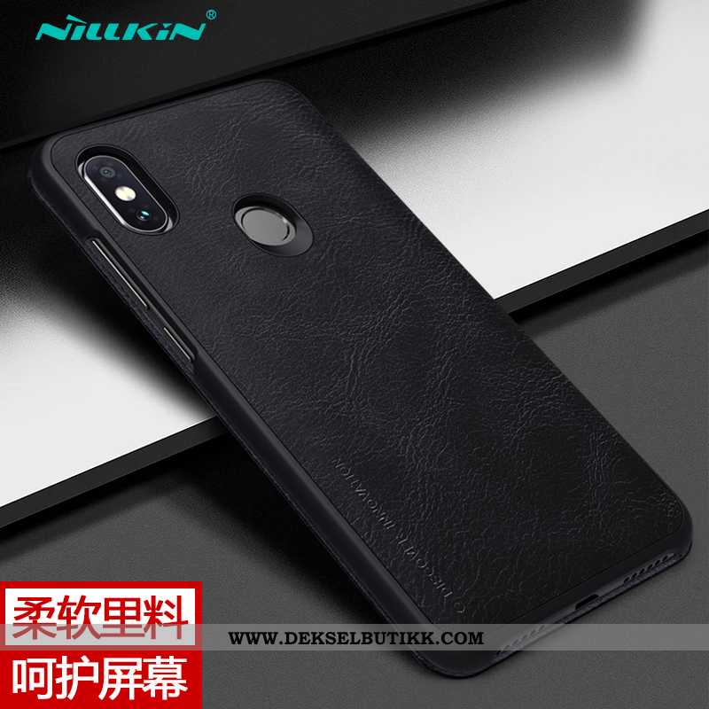 Etui Xiaomi Redmi Note 6 Pro Skinndeksel Folio Liten Rød Brun, Deksel Xiaomi Redmi Note 6 Pro Beskyt