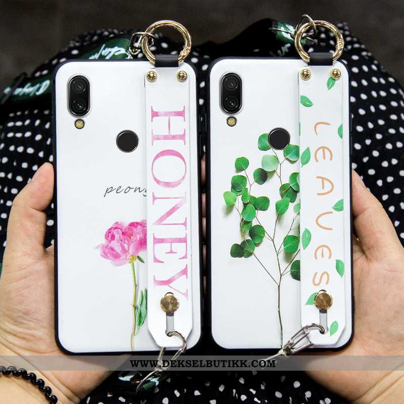 Etui Xiaomi Redmi Note 7 Hengende Ornamenter Hvit Anti-fall Rød Hvitt, Deksel Xiaomi Redmi Note 7 Vi