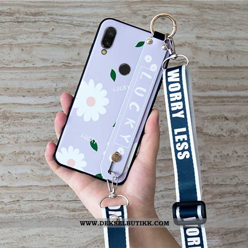 Etui Xiaomi Redmi Note 7 Hengende Ornamenter Hvit Anti-fall Rød Hvitt, Deksel Xiaomi Redmi Note 7 Vi