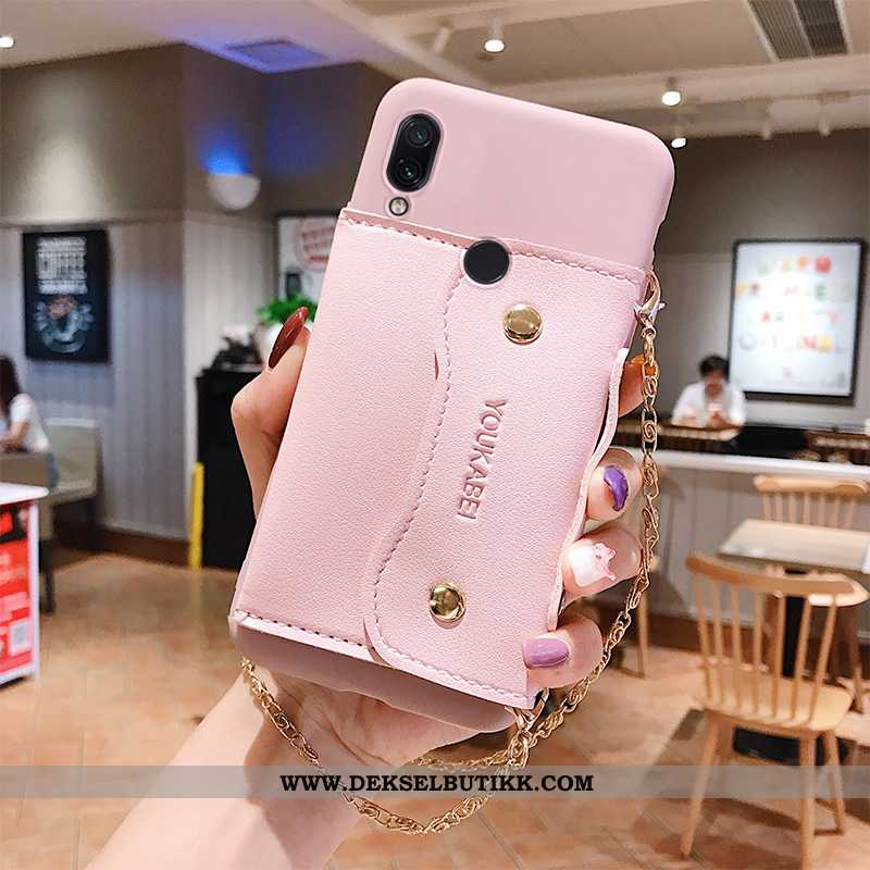 Etui Xiaomi Redmi Note 7 Lommebok Rosa Silikon Deksel, Xiaomi Redmi Note 7 Trend Salg