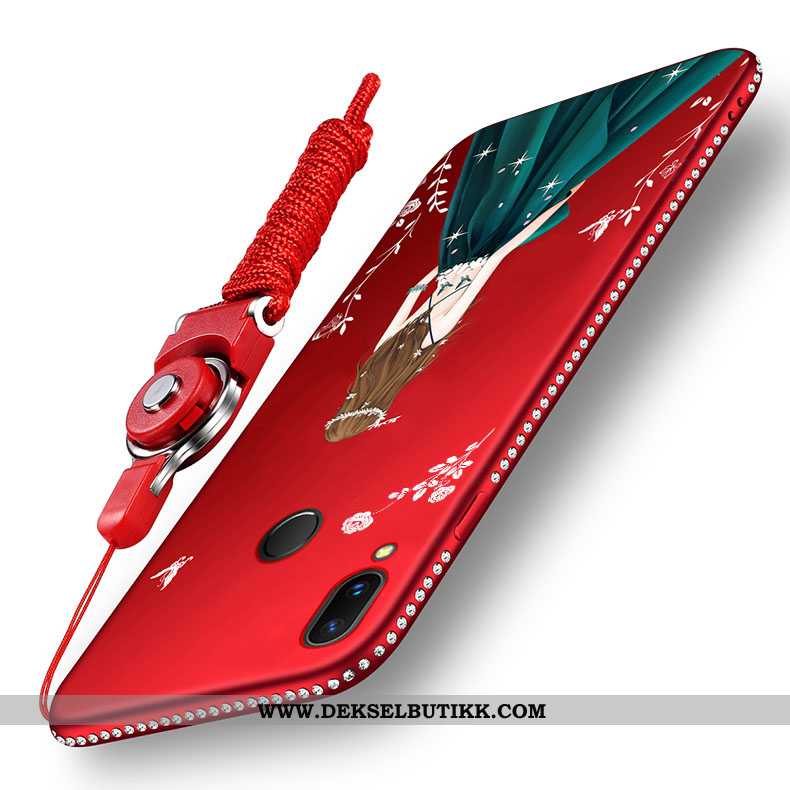 Etui Xiaomi Redmi Note 7 Silikon Anti-fall Nubuck Trend Rød, Deksel Xiaomi Redmi Note 7 Beskyttelse 