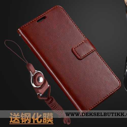 Etui Xiaomi Redmi Note 8 Pro Beskyttelse Rød Mobiltelefon Folio Brun, Deksel Xiaomi Redmi Note 8 Pro