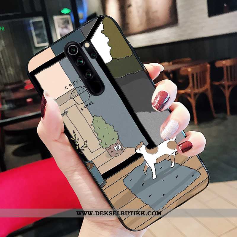 Etui Xiaomi Redmi Note 8 Pro Cartoon Grønn Anti-fall Støtte Svart, Deksel Xiaomi Redmi Note 8 Pro My