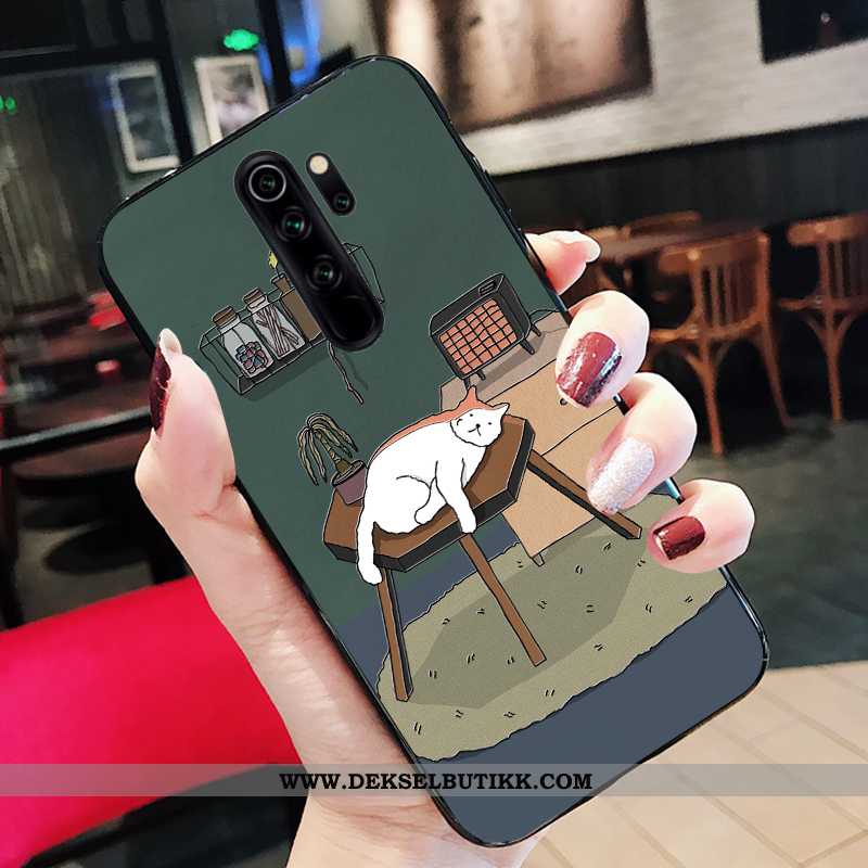 Etui Xiaomi Redmi Note 8 Pro Cartoon Grønn Anti-fall Støtte Svart, Deksel Xiaomi Redmi Note 8 Pro My