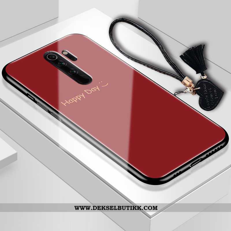 Etui Xiaomi Redmi Note 8 Pro Glass Anti-fall Rød Liten Svart, Deksel Xiaomi Redmi Note 8 Pro Mote Ti