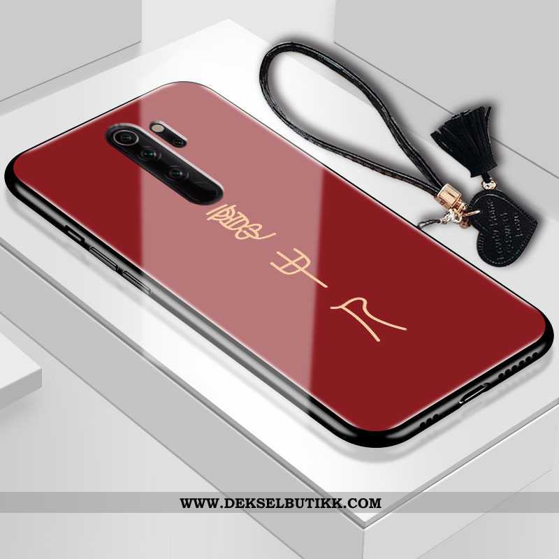 Etui Xiaomi Redmi Note 8 Pro Glass Anti-fall Rød Liten Svart, Deksel Xiaomi Redmi Note 8 Pro Mote Ti