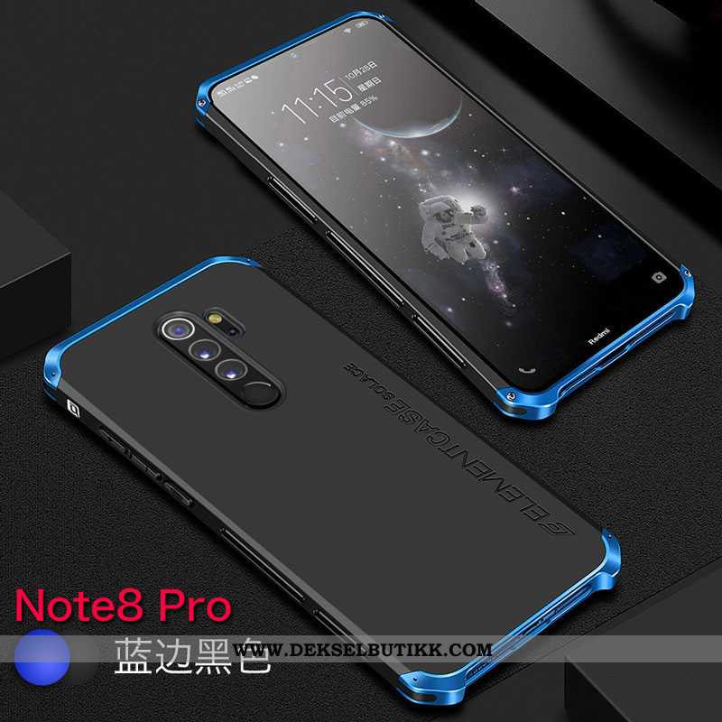 Etui Xiaomi Redmi Note 8 Pro Metall Frame Rød Svart, Deksel Xiaomi Redmi Note 8 Pro Beskyttelse På N