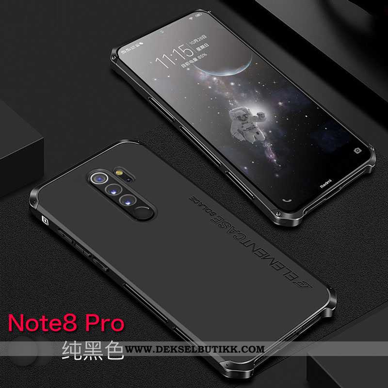 Etui Xiaomi Redmi Note 8 Pro Metall Frame Rød Svart, Deksel Xiaomi Redmi Note 8 Pro Beskyttelse På N