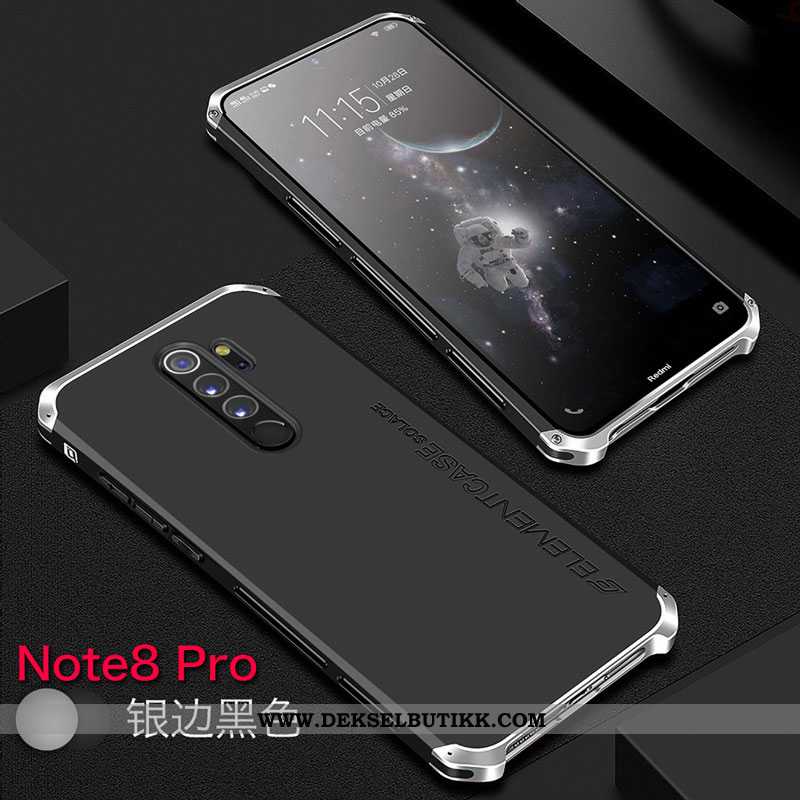 Etui Xiaomi Redmi Note 8 Pro Metall Frame Rød Svart, Deksel Xiaomi Redmi Note 8 Pro Beskyttelse På N