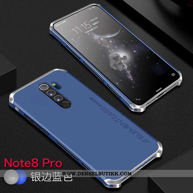 Etui Xiaomi Redmi Note 8 Pro Metall Frame Rød Svart, Deksel Xiaomi Redmi Note 8 Pro Beskyttelse På N