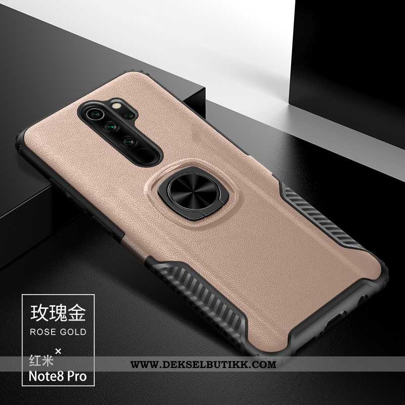 Etui Xiaomi Redmi Note 8 Pro Nubuck Hard Alt Inkludert Deksel Gull, Xiaomi Redmi Note 8 Pro Av Perso