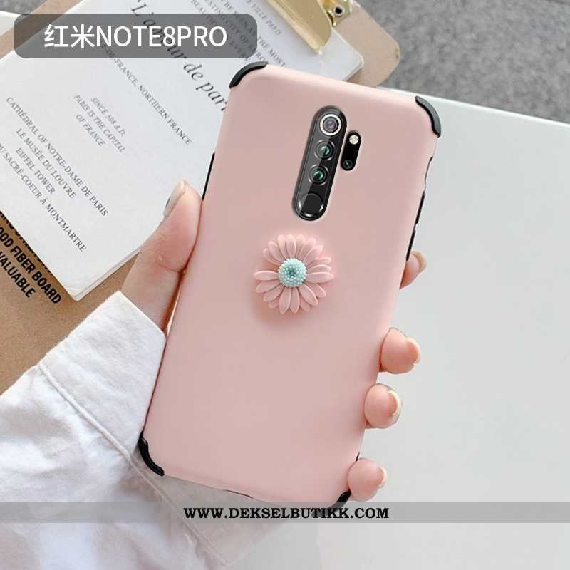 Etui Xiaomi Redmi Note 8 Pro Silikon Enkel Rød Fersk Grønn, Deksel Xiaomi Redmi Note 8 Pro Beskyttel