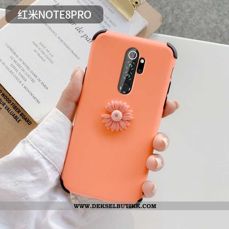 Etui Xiaomi Redmi Note 8 Pro Silikon Enkel Rød Fersk Grønn, Deksel Xiaomi Redmi Note 8 Pro Beskyttel