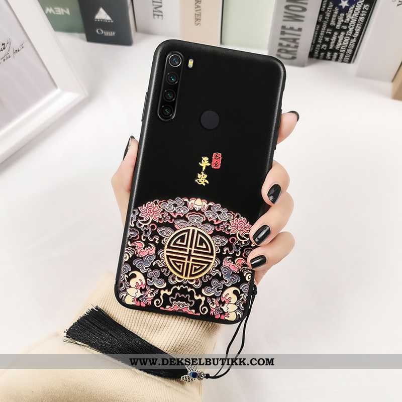 Etui Xiaomi Redmi Note 8t Kreativ Palass Vintage Trykk Rød, Deksel Xiaomi Redmi Note 8t Relieff Tilb