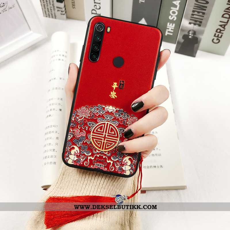 Etui Xiaomi Redmi Note 8t Kreativ Palass Vintage Trykk Rød, Deksel Xiaomi Redmi Note 8t Relieff Tilb