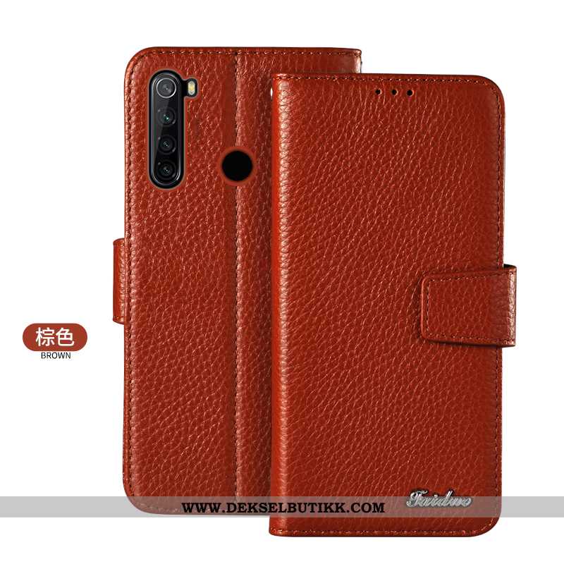 Etui Xiaomi Redmi Note 8t Skinn Liten Alt Inkludert Rød Brun, Deksel Xiaomi Redmi Note 8t Beskyttels