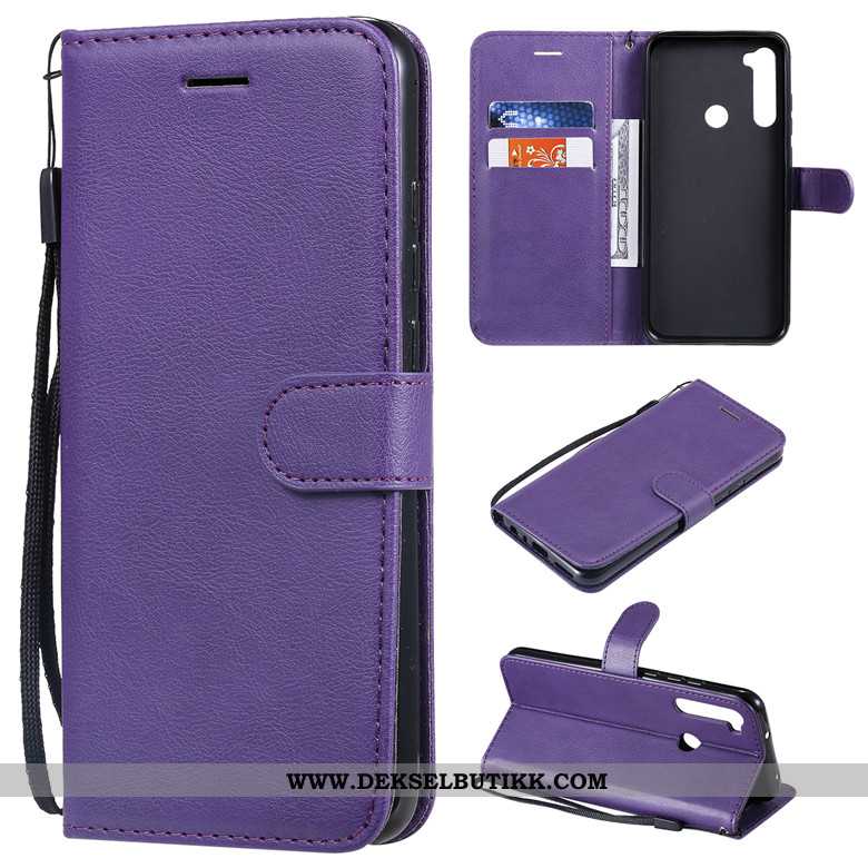 Etui Xiaomi Redmi Note 8t Skinndeksel Rød Folio Lilla, Deksel Xiaomi Redmi Note 8t Beskyttelse Billi