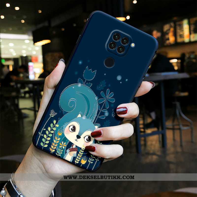 Etui Xiaomi Redmi Note 9 Cartoon Mobiltelefon Blå Anti-fall, Deksel Xiaomi Redmi Note 9 Vakker Billi