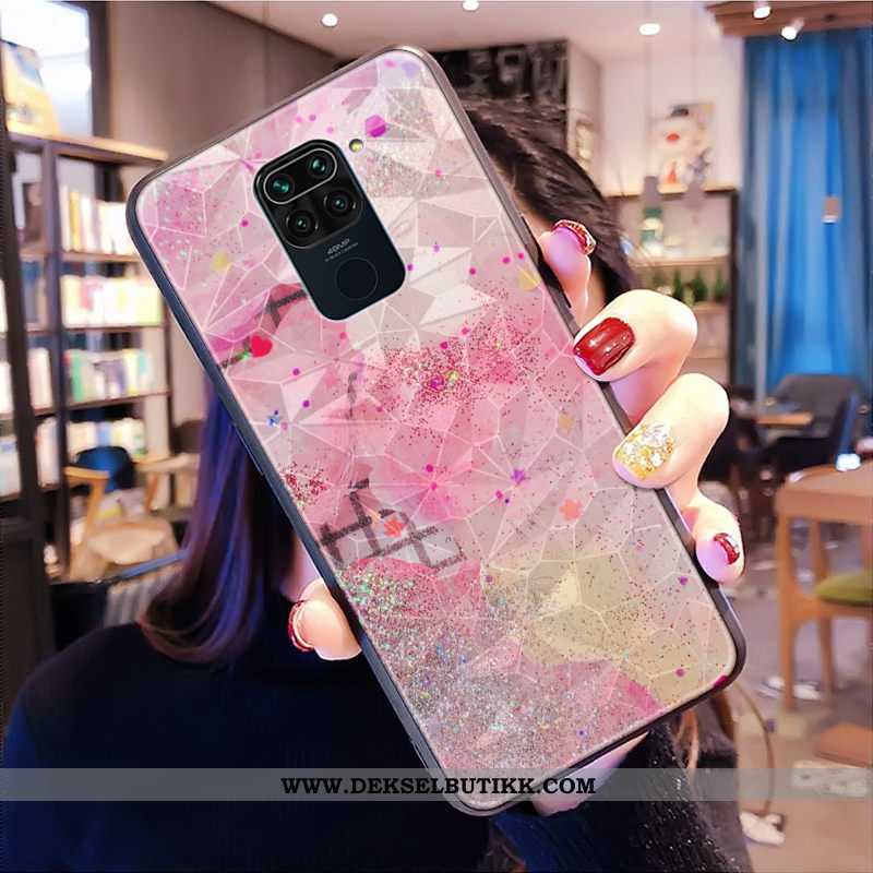 Etui Xiaomi Redmi Note 9 Mønster Rombe Liten Rød Rosa, Deksel Xiaomi Redmi Note 9 Trend Billige