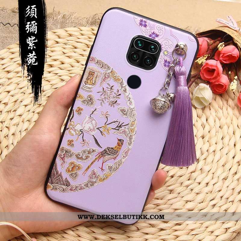 Etui Xiaomi Redmi Note 9 Silikon Anti-fall Rosa, Deksel Xiaomi Redmi Note 9 Relieff Tilbud