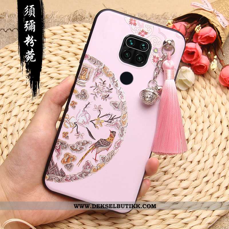 Etui Xiaomi Redmi Note 9 Silikon Anti-fall Rosa, Deksel Xiaomi Redmi Note 9 Relieff Tilbud