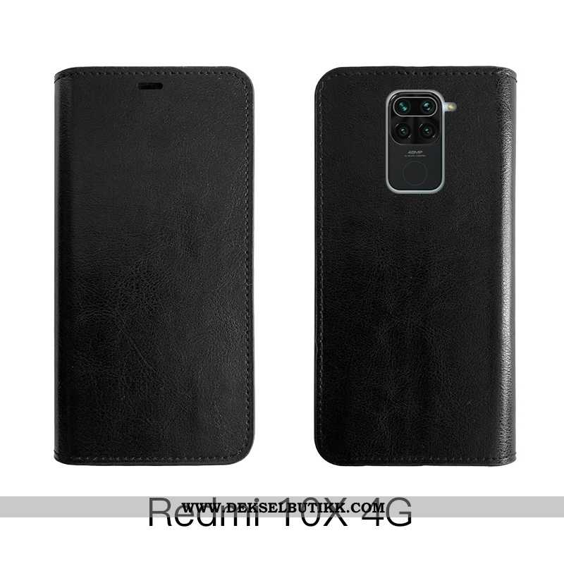 Etui Xiaomi Redmi Note 9 Skinndeksel Deksel Cow Brun, Xiaomi Redmi Note 9 Skinn Til Salgs