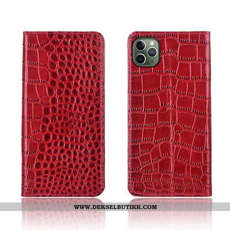 Etui iPhone 11 Pro Max Mønster Krokodille Alt Inkludert Rød, Deksel iPhone 11 Pro Max Silikon Rabatt