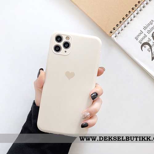 Etui iPhone 11 Pro Max Silikon Hvit Enkel Vakker Hvitt, Deksel iPhone 11 Pro Max Beskyttelse Rabatt