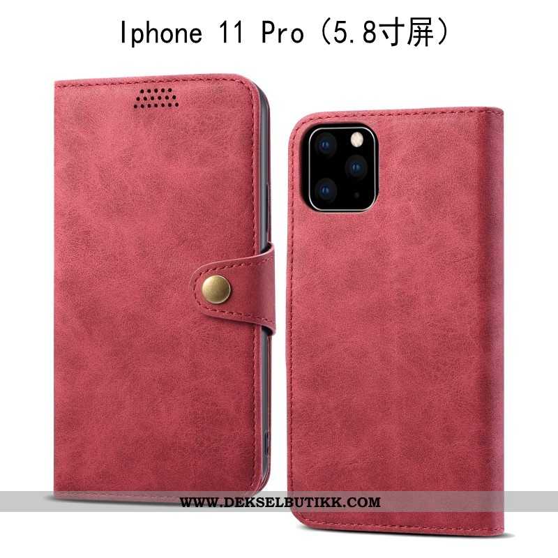 Etui iPhone 11 Pro Myke Rød Folio Anti-fall, Deksel iPhone 11 Pro Beskyttelse Kjøpe