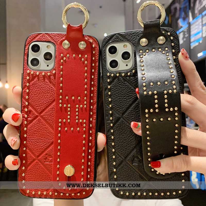 Etui iPhone 11 Pro Skinn Anti-fall High End Mote Rød, Deksel iPhone 11 Pro Trend Salg