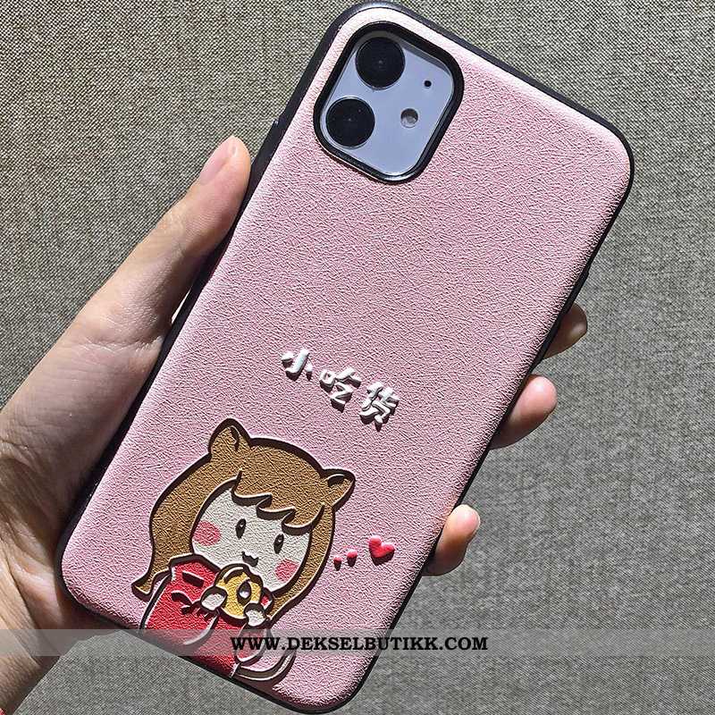 Etui iPhone 11 Relieff Enkel Rosa Anti-fall, Deksel iPhone 11 Cartoon Til Salgs